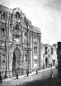 Church of Mercy, Lima (engraving) by French School