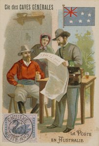 Cie des Caves Generales Trade Card, Postal by French School