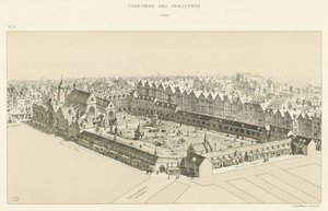 Cemetery of the Innocents, 1552 by French School