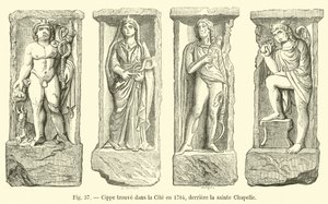 Cippus found in the City in 1784, behind the Sainte Chapelle by French School