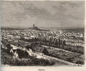 Clamecy - Nievre - Burgundy - engraving in 