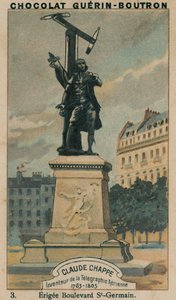 Claude Chappe, Inventor of Aerial Telegraphy, 1763-1805, Erected Boulevard St-Germain by French School