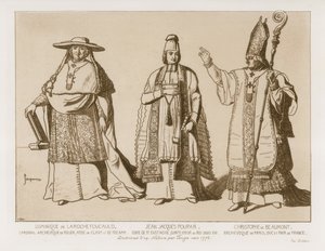 Clerical Dress, Drawings After Artwork by Touzee, Circa 1776 by French School