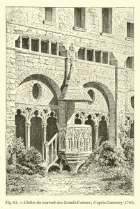 Cloister of the Convent of the Grand Carmelites, after Garnerey, 1780 by French School