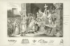 Clovis I, Merovingian King of the Franks by French School