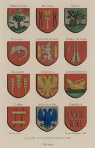 Coats of arms of the corporations of Ghent by French School