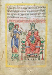 Madonna and Child, from Liber Floridus by Lambert de Saint-Omer c.1120 by French School