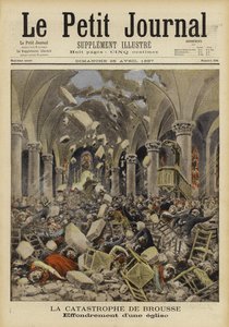 Collapse of a church roof, Brousse, France, 1897 by French School