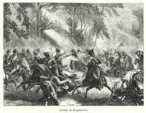 Battle of Roquencourt (engraving) by French School