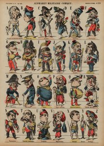 Comic Military Alphabet by French School