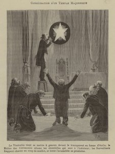 Consecration of a Masonic temple by French School