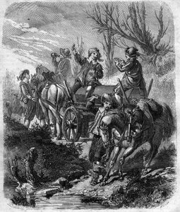 Convoy of Charles, Marquis of Albert, Duke of Luynes (1578-1621) French Statesman, Connetable and First Duke of Luynes. Engraving in 