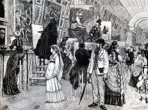 Copyists in the Grande Galerie of the Louvre
