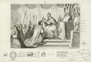Coronation of Charlemagne as Holy Roman Emperor, Rome, 800 by French School