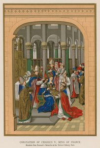 Coronation of Charles V, King of France by French School