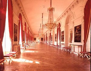 Corridor of the right wing of the Grand Trianon by French School
