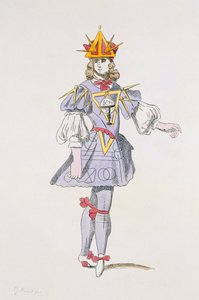 Costume Design for Geometry in a 17th Century Courtly Ballet, from the Menus Plaisirs Collection, Facsimile by A. Guillaumot Fils by French School