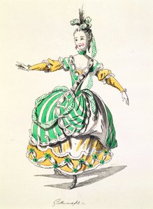 Costume Design for Phrygienne, in Dardanus, a Libretto by Leclerc de Labruere, Composed by Jean-Philippe Rameau, Facsimile by A. Guillaumot Fils by French School