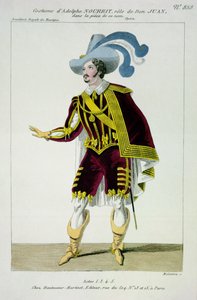 Costume for Adolphe Nourrit in the Role of Don Giovanni, Engraved by Maleuvre, Printed by Hautecoeur-Martinet by French School