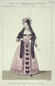 Costume for Mademoiselle Dorus in the Role of Donna Elvira in Don Giovanni, Engraved by Maleuvre, Printed by Hautecoeur-Martinet by French School