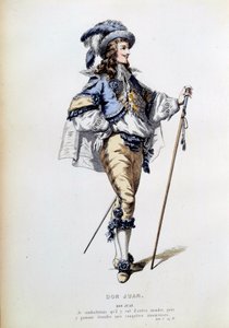 Costume for the character of Don Juan in scene 2 of Act I of the homonymous piece by Moliere by French School