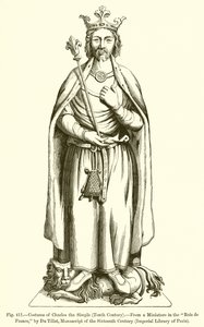 Costume of Charles the Simple by French School