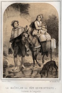 Costumes of Languedoc - The May Festival (engraving) by French School