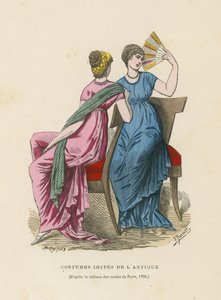 Costumes imitating those of antiquity, 1798 by French School