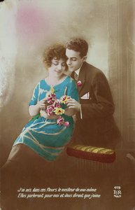Couple with flowers