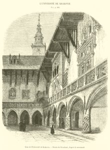 Courtyard of the University of Krakow by French School
