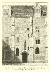 Courtyard of the College of Bayeux, 1848, after a Drawing Communicated by M. Albert Lenoir by French School