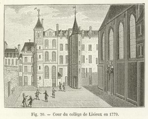 Courtyard of the College of Lisieux in 1779 by French School