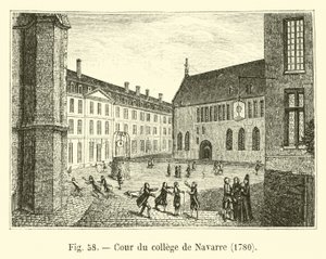 Courtyard of the College of Navarre, 1780 by French School