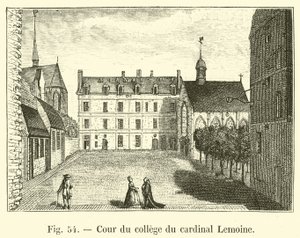 Courtyard of the College of Cardinal Lemoine by French School