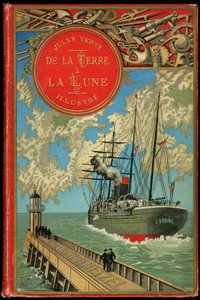 Cover of the book “From the Earth to the Moon” by Jules Verne in 1865