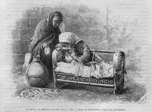 Cradle to the Maronites, from La Syrie daujourdhui. Voyages dans la Phenicie, le Liban et la Judee. 1875-1880 of Louis Charles Emile Lortet, 1884 by French School