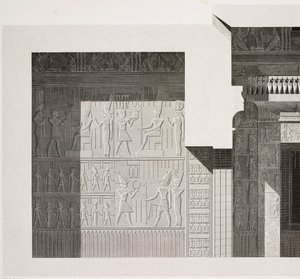 Cross-Section of the Small Southern Temple (Detail) by French School