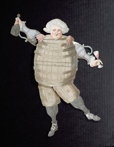 Cut-out of Louis Riqueti (1754-92) Viscount of Mirabeau, nicknamed Mirabeau-Tonneau (barrel) c.1790 by French School