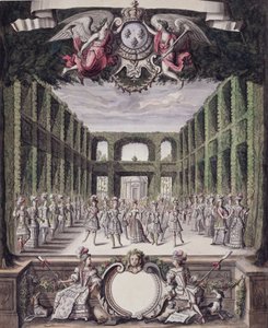 Dance in a Formal Garden, from a collection entitled Les Menus Plaisirs du Roi by French School