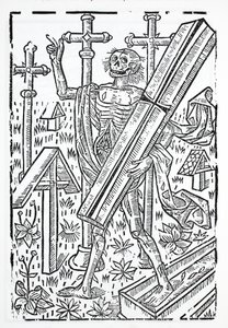 Dance of Death - in a Cemetery by French School