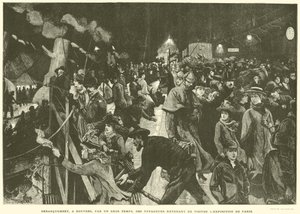 Disembarkation at Dover in Rough Weather, of Travelers Returning from Visiting the Paris Exhibition by French School