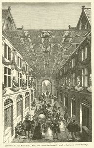 Decoration of the Pont Notre-Dame, in Paris, for the Entry of Charles IX, in 1571 (engraving)