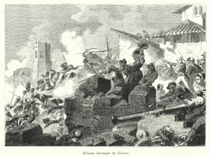 Heroic Defense of Girona (engraving) by French School