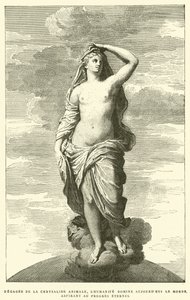 Freed from the animal chrysalis, humanity now dominates the world, aspiring to eternal progress by French School
