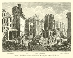 Demolition of the Rue de la Barillerie and the Place du Palais-de-Justice by French School