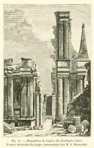 Demolition of the Feuillants Church, 1806, after a Drawing of the Time, Communicated by M. A. Bonnardot by French School