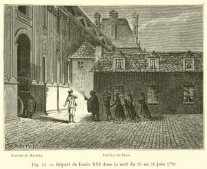 Departure of Louis XVI on the Night of June 20 to 21, 1791 by French School
