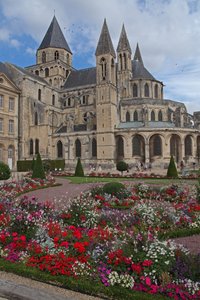 View of the Abbey from the south east by French School