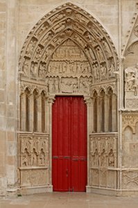 North Door on the West Façade by French School