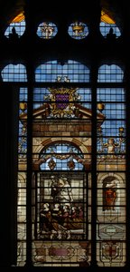 Depicting the north window in the chapel at the Chateau of Chantilly by French School